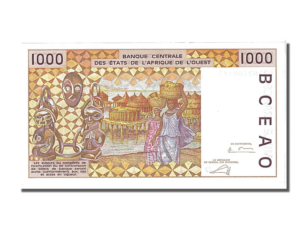 Western Africa, 1000 Francs, 2002, UNC(65-70), 02102100487