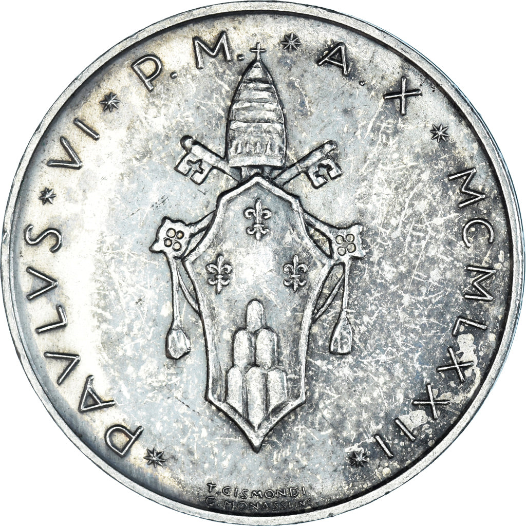Coin, VATICAN CITY, Paul VI, 500 Lire, 1972, AU(50-53), Silver, KM:123