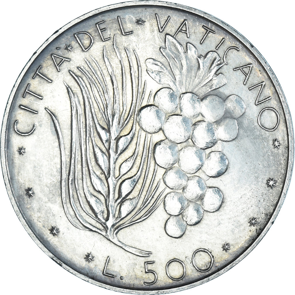 Coin, VATICAN CITY, Paul VI, 500 Lire, 1972, AU(50-53), Silver, KM:123