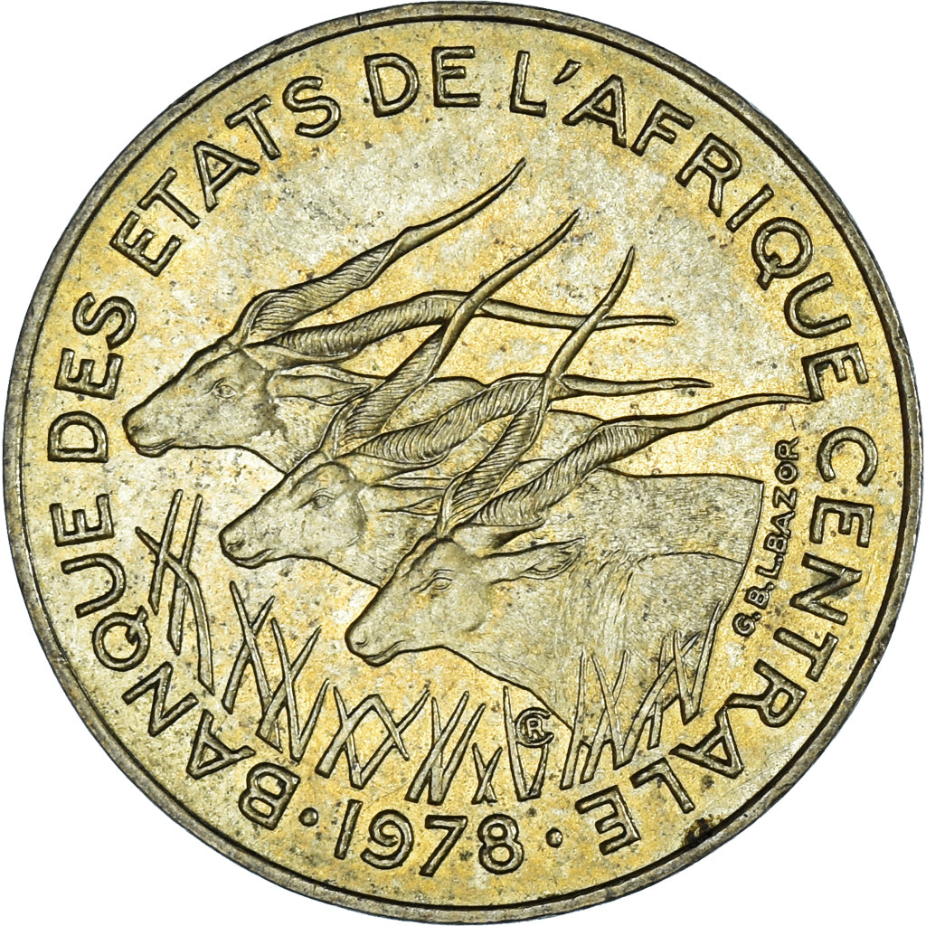Munten, Staten van Centraal Afrika, 5 Francs, 1978, ZF, Bronze-Aluminium, KM:7