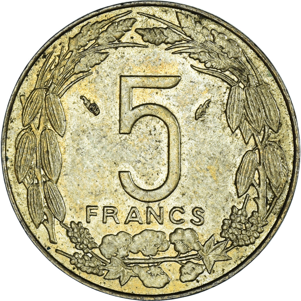 Munten, Staten van Centraal Afrika, 5 Francs, 1978, ZF, Bronze-Aluminium, KM:7