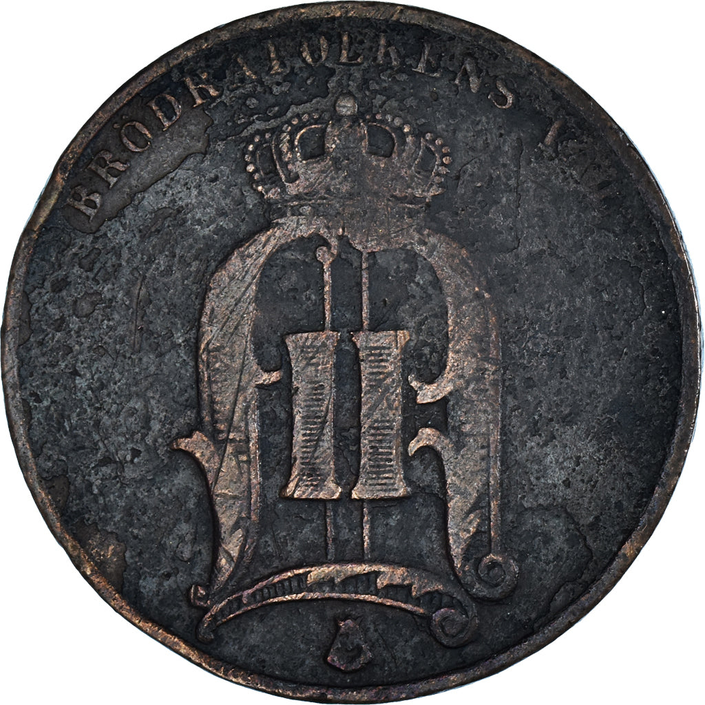 Moneda, Suecia, Oscar II, 5 Öre, 1885, BC+, Bronce, KM:736