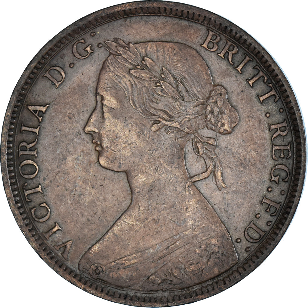 Coin, Great Britain, Victoria, 1/2 Penny, 1860, EF(40-45), Bronze, KM:748.1