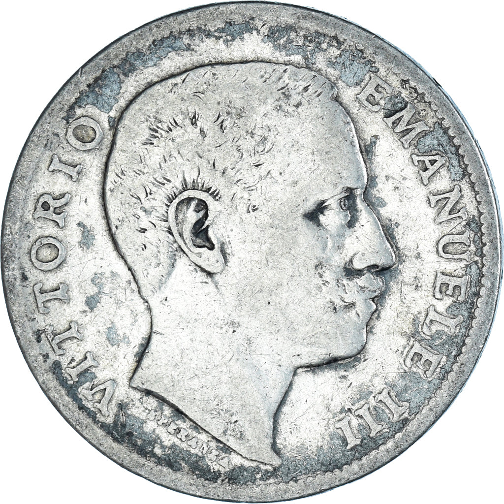 Coin, Italy, Vittorio Emanuele III, Lira, 1901, Rome, VF(20-25), Silver, KM:32