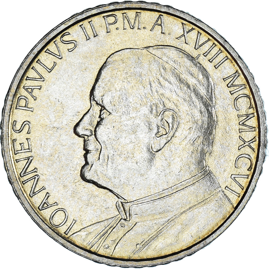 Monnaie, Cité du Vatican, John Paul II, 100 Lire, 1996, Roma, SPL
