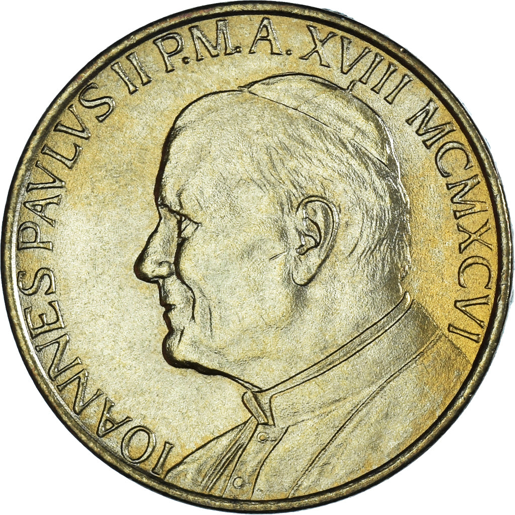 Coin, VATICAN CITY, John Paul II, 20 Lire, 1996, Roma, MS(63), Aluminum-Bronze