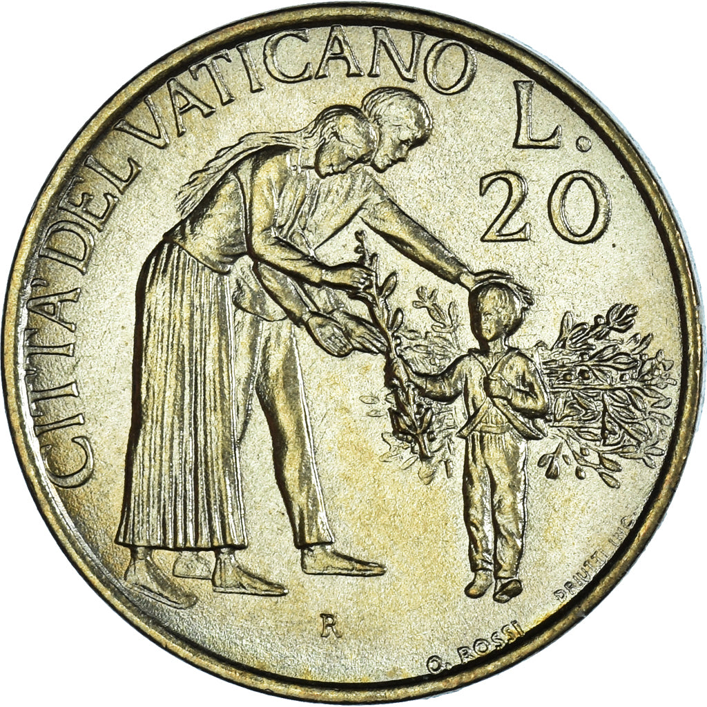 Coin, VATICAN CITY, John Paul II, 20 Lire, 1996, Roma, MS(63), Aluminum-Bronze
