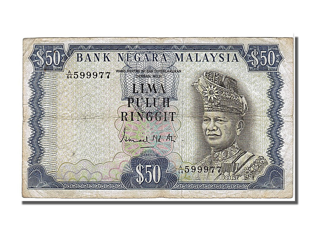 Malaya and British Borneo, 50 Ringgit, 1967, EF(40-45), 599977