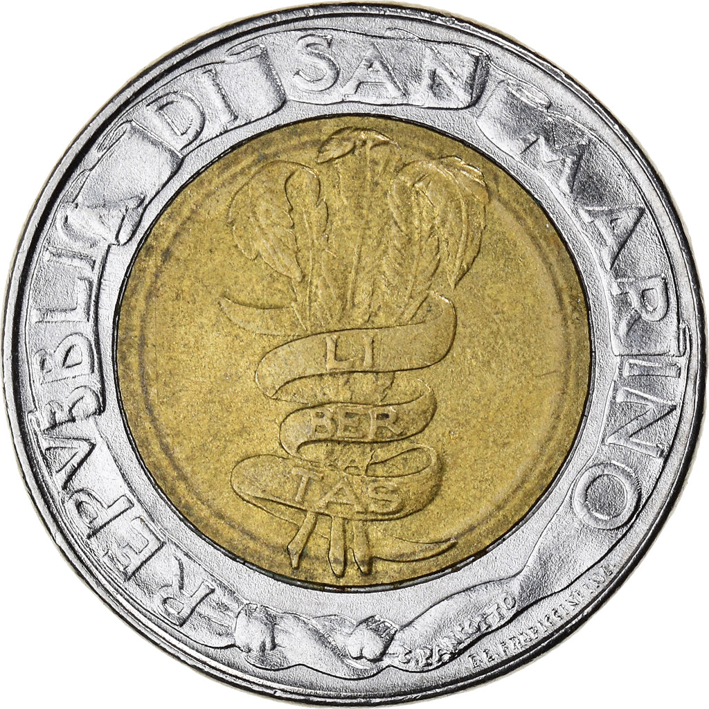 Münze, San Marino, 500 Lire, 1995, S+, Bi-Metallic, KM:330