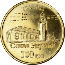Moneta, Ukraina, 100 Hryven, 2022, île du serpent, MS(65-70), Aluminium-Brąz