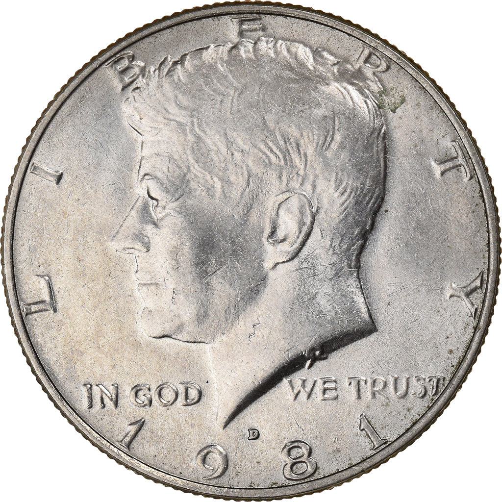 Coin, United States, Kennedy, Half Dollar, 1981, Denver, EF(40-45)