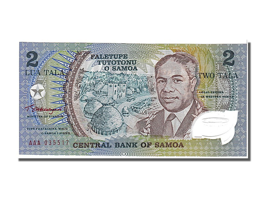 Banknot, Samoa Zachodnia, 2 Tala, 1990, UNC(65-70)