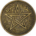 Coin, Morocco, Mohammed V, 2 Francs, 1945, Paris, VF(30-35), Aluminum-Bronze