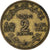 Monnaie, Maroc, Mohammed V, 2 Francs, 1945, Paris, TB+, Bronze-Aluminium, KM:42
