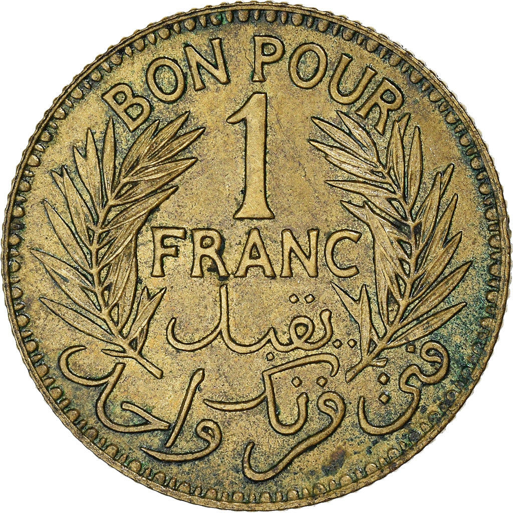Munten, Tunisië, Anoniemen, Franc, 1941, Paris, FR+, Aluminum-Bronze, KM:247