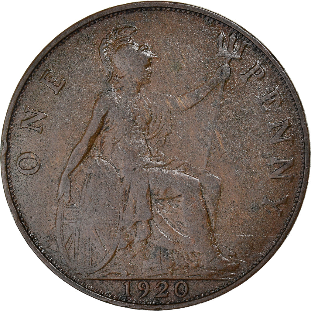 Munten, Groot Bretagne, George V, Penny, 1920, FR, Bronzen, KM:810