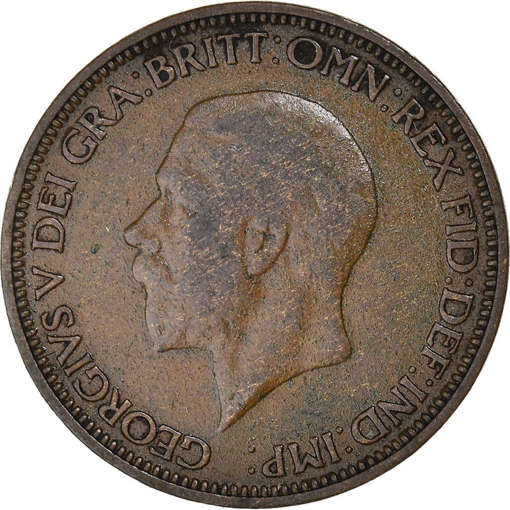 Moneta, Gran Bretagna, George V, 1/2 Penny, 1935, MB, Bronzo, KM:837