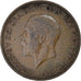 Moneda, Gran Bretaña, George V, 1/2 Penny, 1935, BC+, Bronce, KM:837