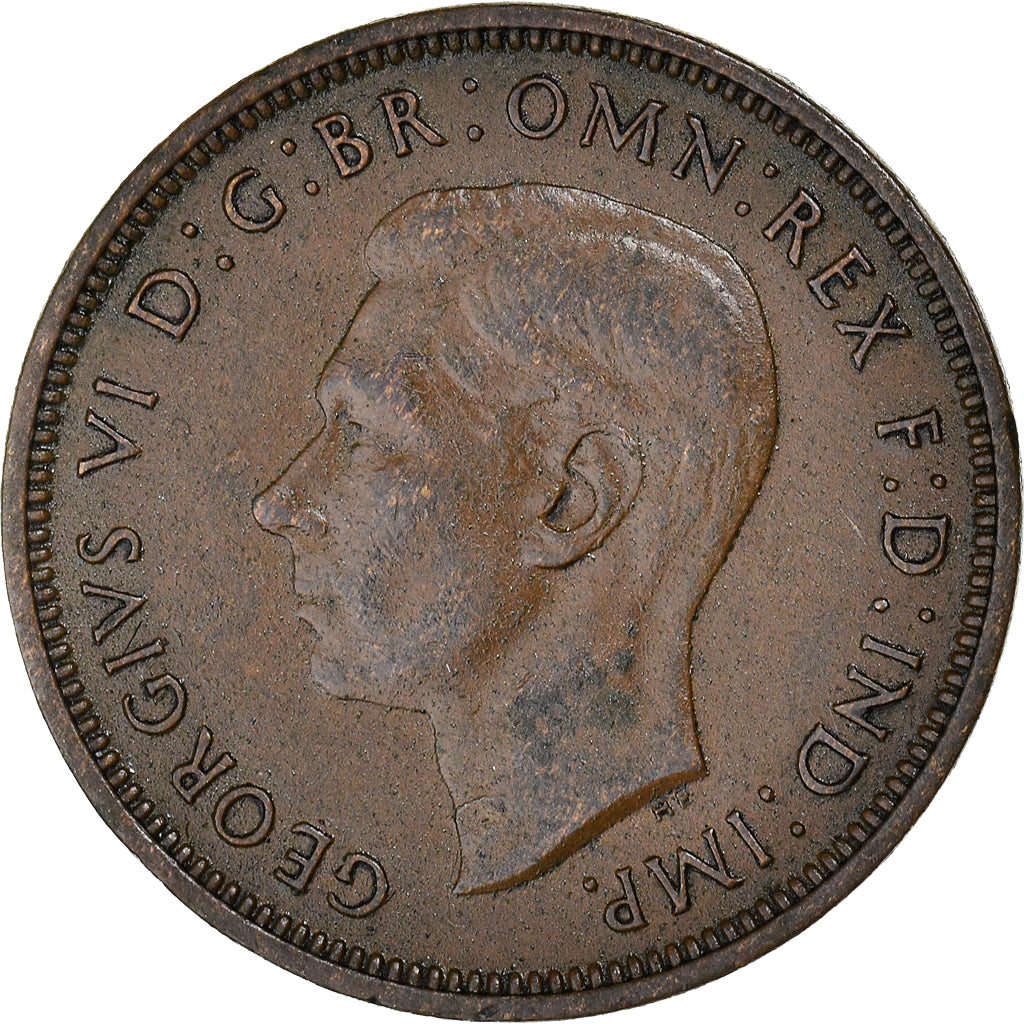 Monnaie, Grande-Bretagne, George VI, 1/2 Penny, 1937, TTB, Bronze, KM:844