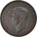 Monnaie, Grande-Bretagne, George VI, 1/2 Penny, 1940, TB+, Bronze, KM:844