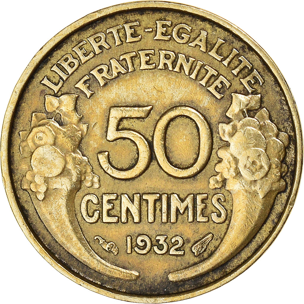 Munten, Frankrijk, Morlon, 50 Centimes, 1932, ZF+, Aluminum-Bronze, KM:894.1