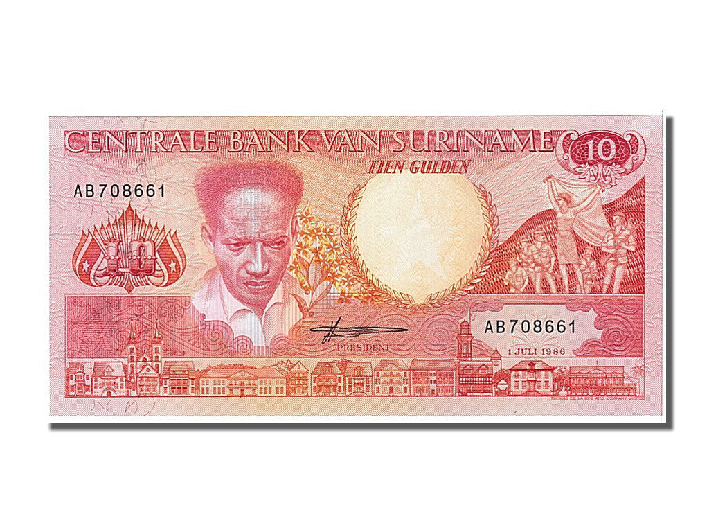 Surinam, 10 Gulden type 1986-88