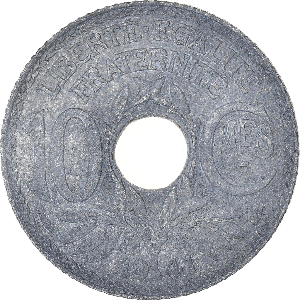 Munten, Frankrijk, 10 Centimes, 1941, Paris, ZF, Zinc, KM:895, Gadoury:288