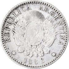 Coin, Argentina, 10 Centavos, 1882, VF(30-35), Silver, KM:26