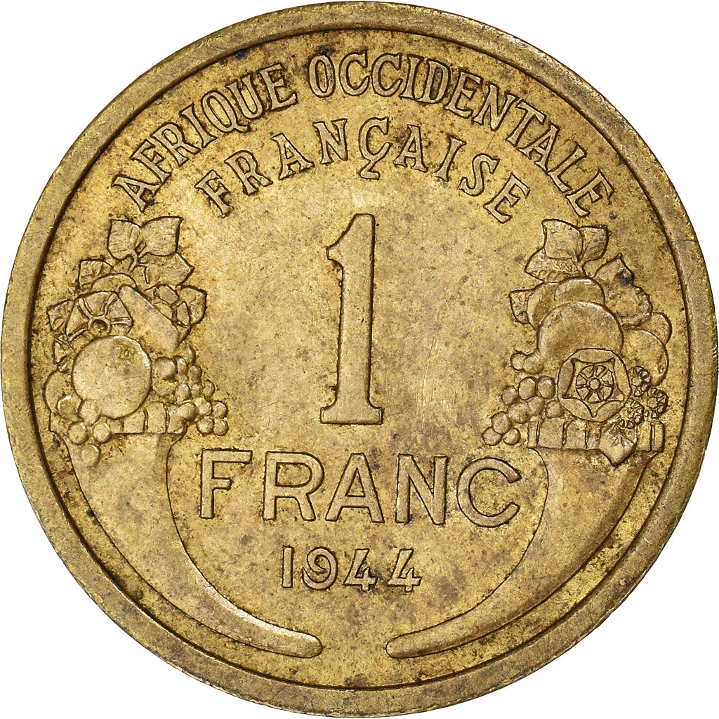 Moneta, Africa occidentale francese, Franc, 1944, BB, Alluminio-bronzo, KM:2