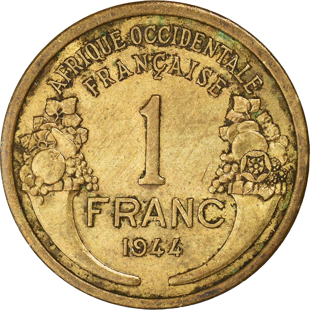 Moneta, Africa occidentale francese, Franc, 1944, BB, Alluminio-bronzo, KM:2
