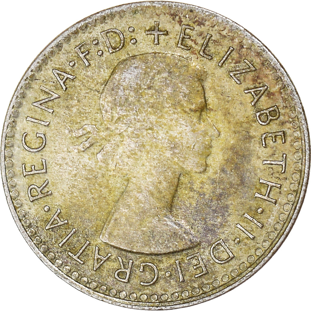 Coin, Australia, Elizabeth II, Threepence, 1957, Melbourne, EF(40-45), Silver