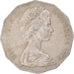 Moneta, Australia, Elizabeth II, 50 Cents, 1975, MB+, Rame-nichel, KM:68