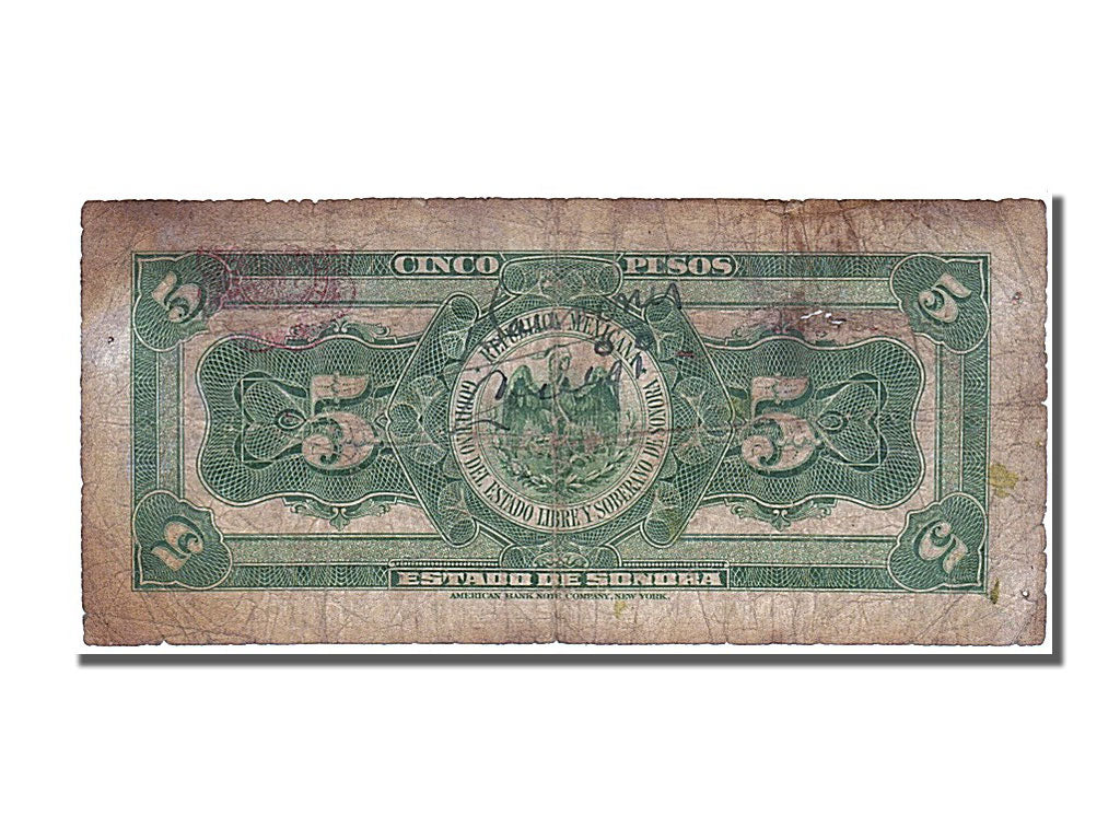 Méxique, 5 Pesos type 1913