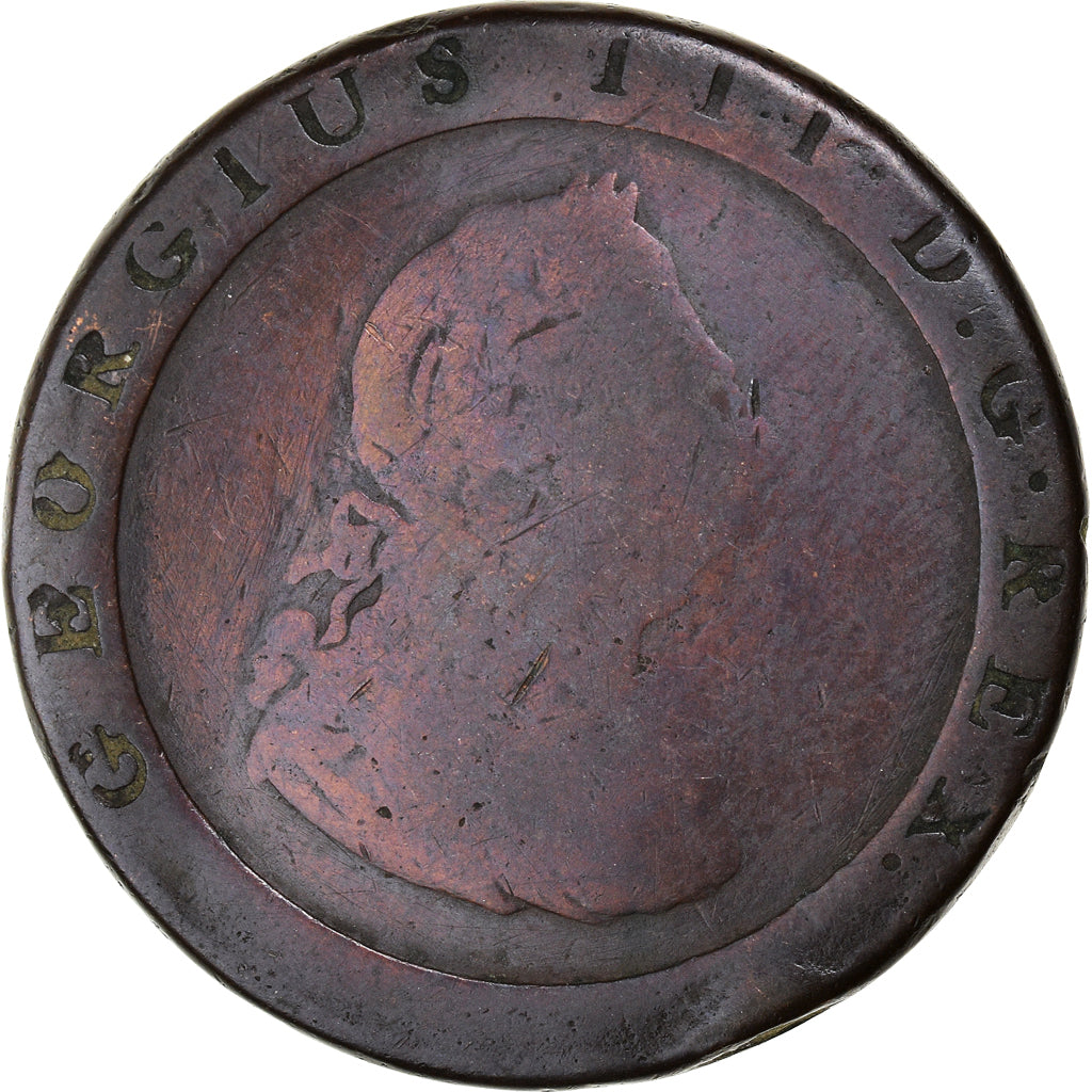 Monnaie, Grande-Bretagne, George III, Penny, 1797, B+, Cuivre, KM:618