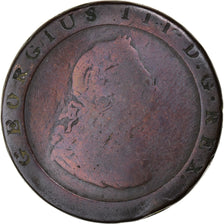 Monnaie, Grande-Bretagne, George III, Penny, 1797, B+, Cuivre, KM:618