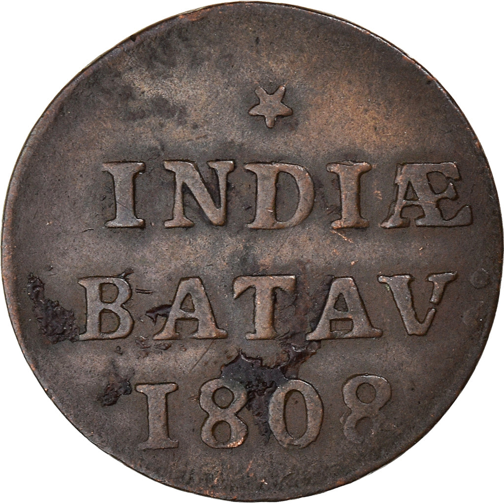 Coin, NETHERLANDS EAST INDIES, Duit, 1808, Dordrecht, EF(40-45), Copper, KM:76