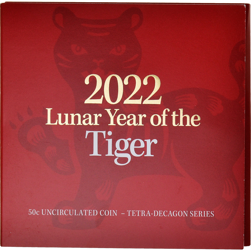Moneta, Australia, Année du Tigre, 50 Cents, 2022, SET.BU, FDC, Cupronickel