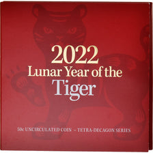 Moneta, Australia, Année du Tigre, 50 Cents, 2022, SET.BU, FDC, Cupronickel