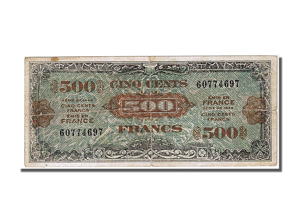 France, 500 Francs, 1944 Flag/France, 1944, KM #119a, VF(30-35), 60774697,...