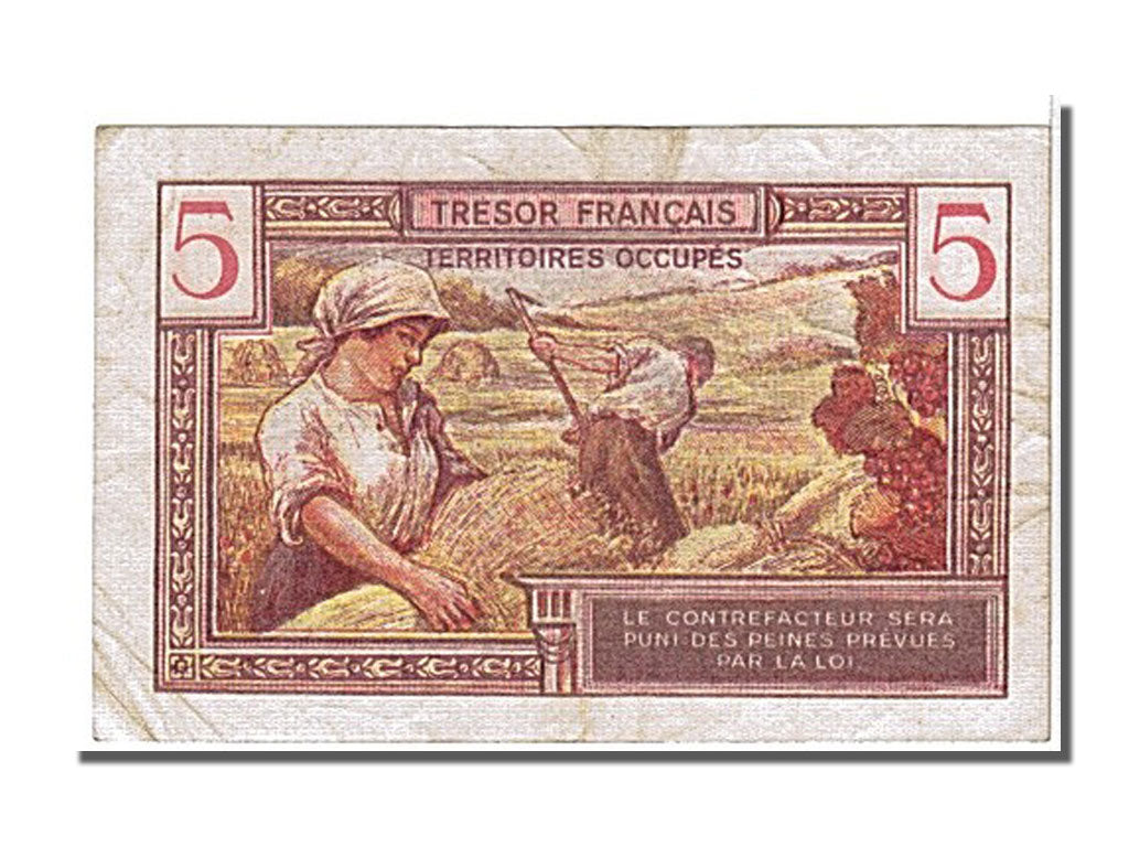 France, 10 Francs, 1947 French Treasury, 1947, KM #M7a, AU(50-53), 00735409,...