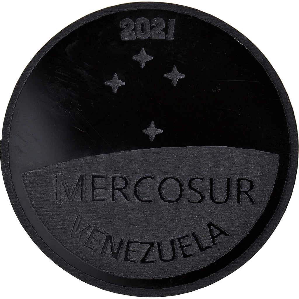 Coin, Venezuela, 50 Bolivares, 2021, Fantasy items. Colorized.Mercosur, MS(63)