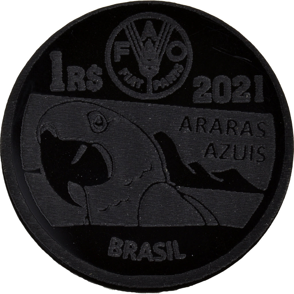 Moneta, Brasile, 1 Réal, 2021, Monnaie de fantaisie. Colorized.Mercosur., SPL