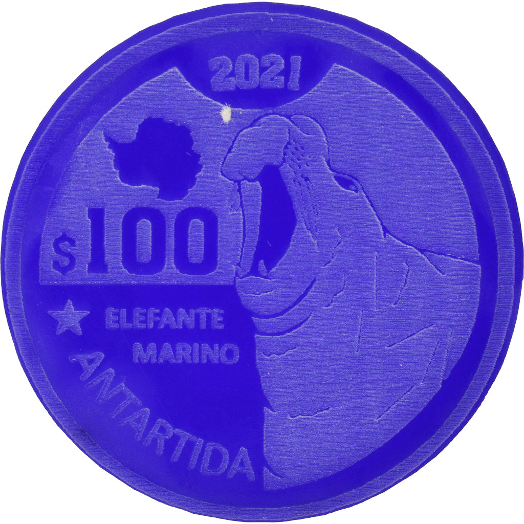 Coin, Antarctic, 100 Dollars, 2021, Antarctica ,Fantasy items,Colorized.