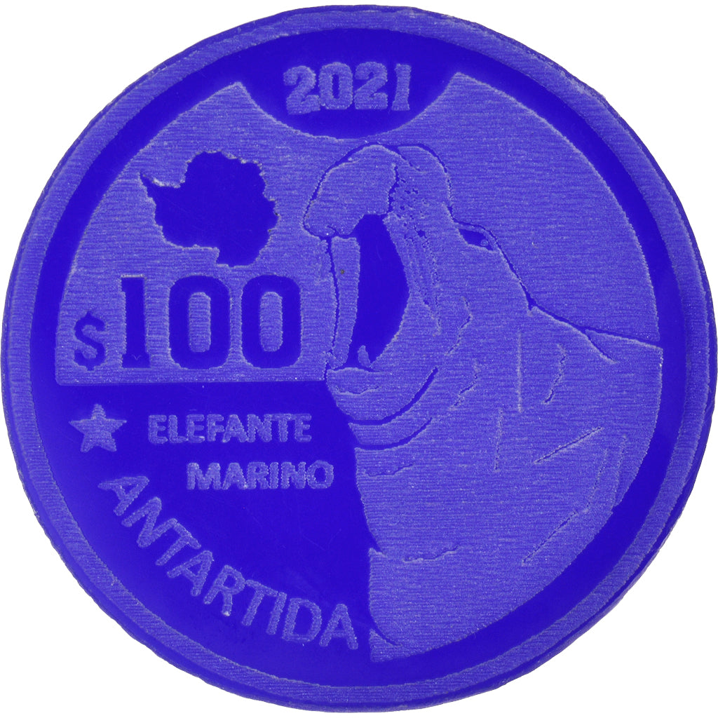 Coin, Antarctic, 100 Dollars, 2021, Antarctica ,Fantasy items,Colorized.