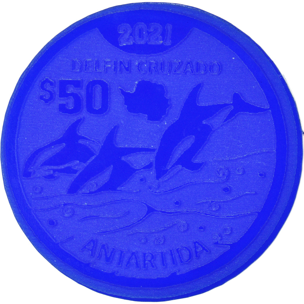 Coin, Antarctic, 50 Dollars, 2021, Antarctica ,Fantasy items,Colorized.