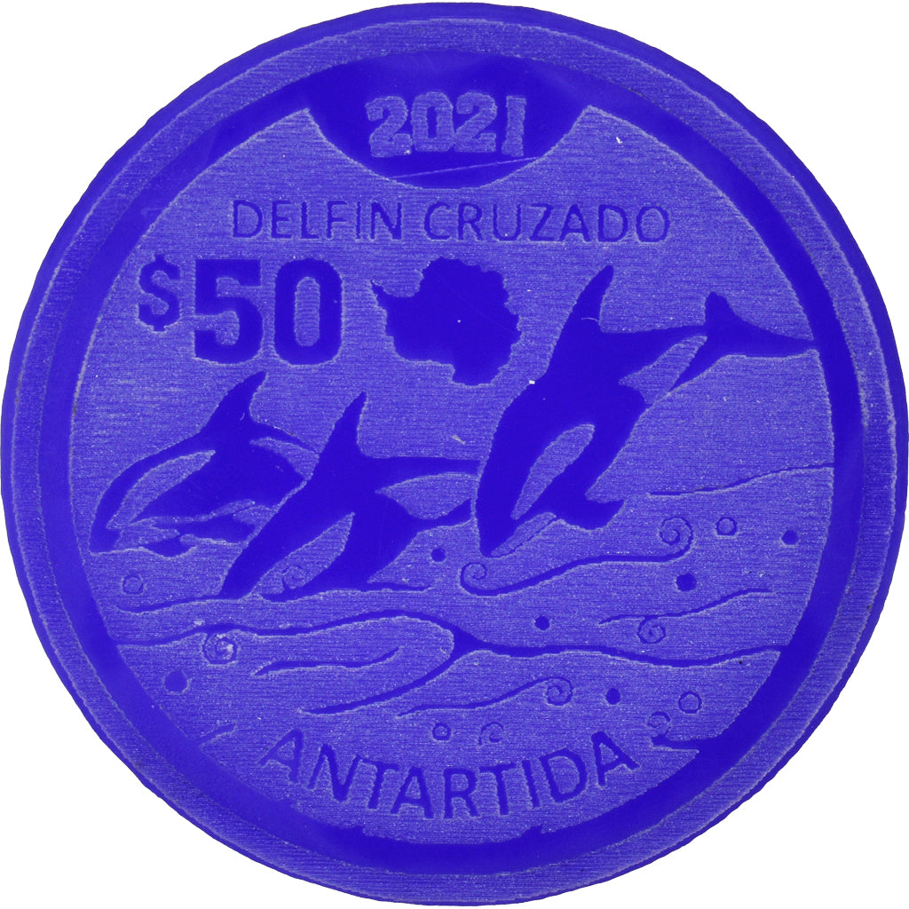 Coin, Antarctic, 50 Dollars, 2021, Antarctica ,Fantasy items,Colorized.