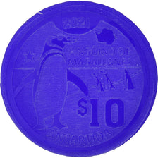 Coin, Antarctic, 10 Dollars, 2021, Antarctica ,Fantasy items,Colorized.