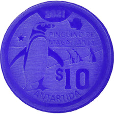 Moneda, Antártico, 10 Dollars, 2021, Antarctica ,Fantasy items,Colorized., FDC