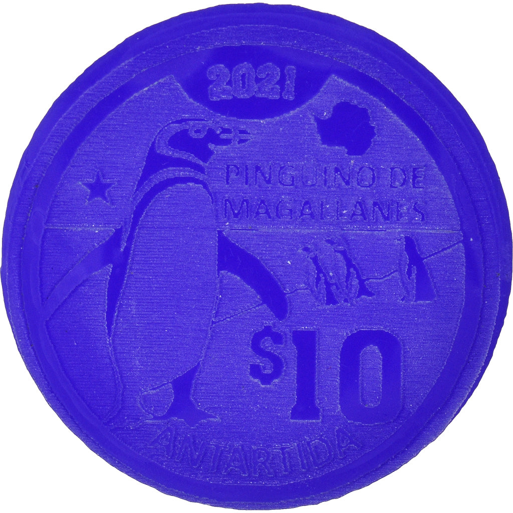 Coin, Antarctic, 10 Dollars, 2021, Antarctica ,Fantasy items,Colorized.