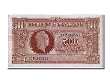 France, 500 Francs, 1943-1945 Marianne, 1945, KM #106, 1945-06-01, AU(55-58),...